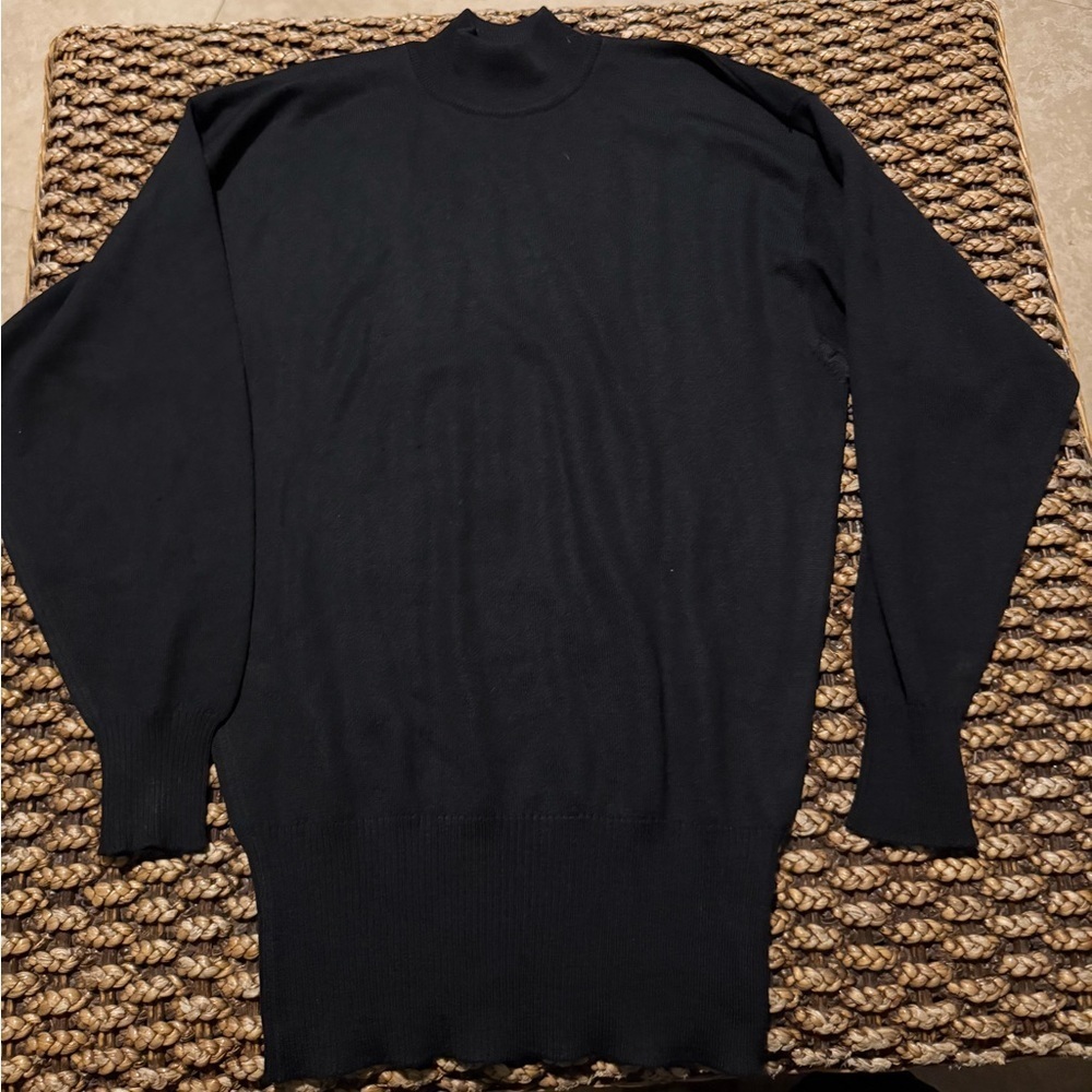 Vtg Burberry Mock Turtleneck Merino Wool Sweater Made in Scotland (19)